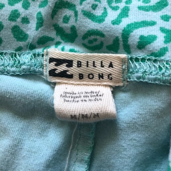Billabong Leopard Print Biker Shorts in Light Blue Size M - Picture 5 of 8